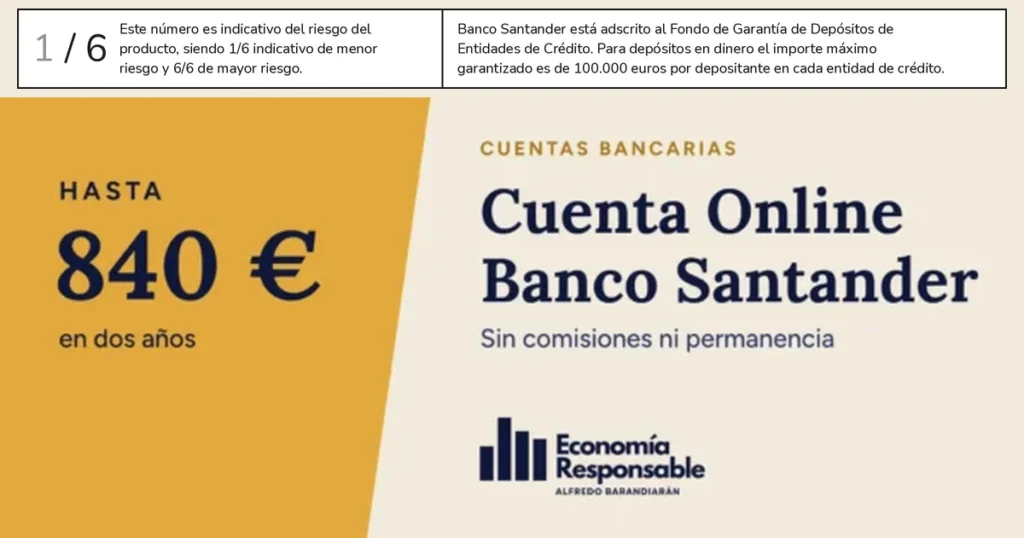 Cuenta Online Banco Santander: condiciones, remuneración y regalo de bienvenida