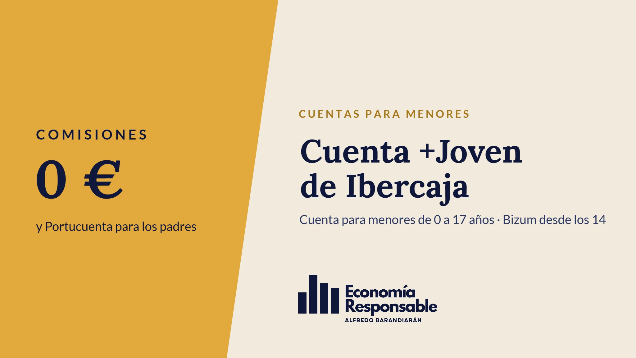 Cuenta +Joven de Ibercaja: comisiones 0 € y Portucuenta para los padres. Cuenta para menores de 0 a 17 años · Bizum desde los 14