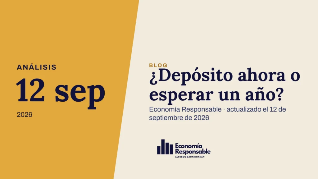 ¿Depósito ahora o esperar un año? · Análisis 12 sep 2026 · Economía Responsable · actualizado el 12 de septiembre de 2026