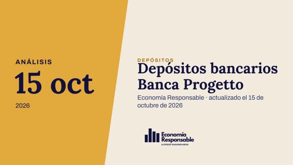 Depósitos bancarios Banca Progetto · Análisis 15 oct 2026 · Economía Responsable · actualizado el 15 de octubre de 2026