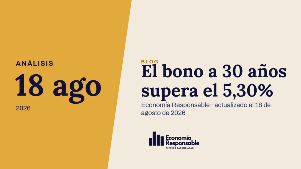 El bono a 30 años supera el 5,30% · Análisis 18 ago 2026 · Economía Responsable · actualizado el 18 de agosto de 2026