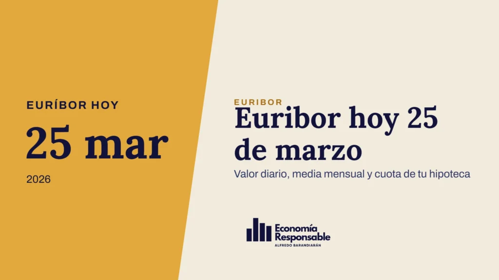 Euribor hoy 25 de marzo · Euríbor hoy 25 mar 2026 · Valor diario, media mensual y cuota de tu hipoteca