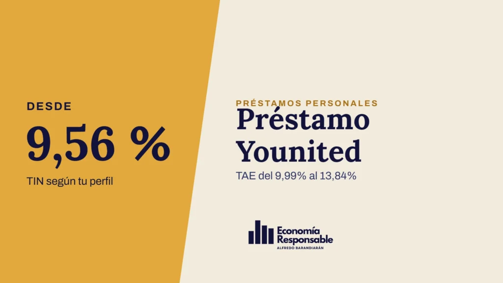Préstamo Younited · Desde 9,56 % TIN según tu perfil · TAE del 9,99% al 13,84%