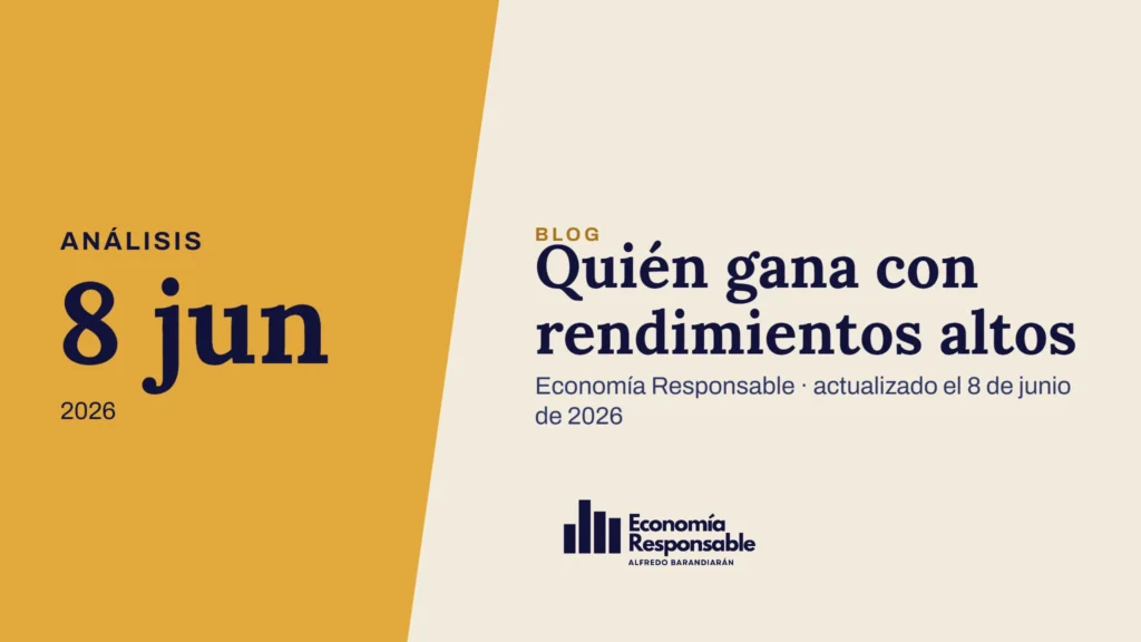 Quién gana con rendimientos altos · Análisis 8 jun 2026 · Economía Responsable · actualizado el 8 de junio de 2026