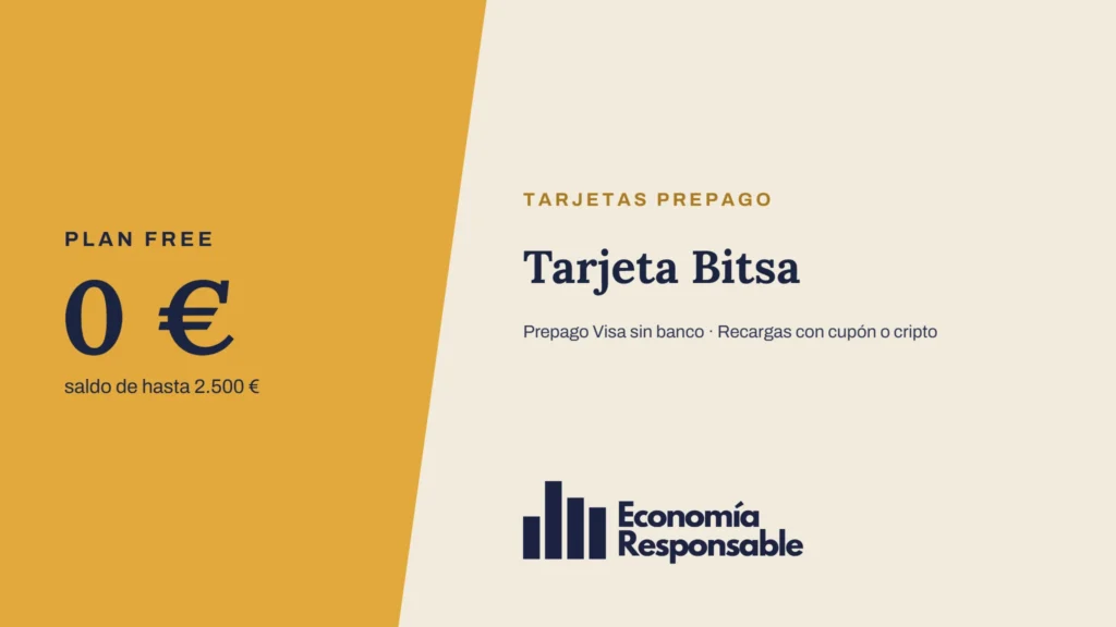 Tarjeta Bitsa: 0 € saldo de hasta 2.500 €